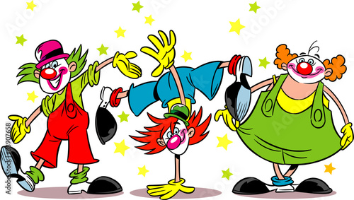 three clowns