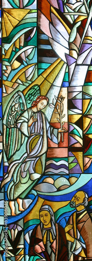 Angel Gabriel, stained glass Angel Gabriel, stained glass