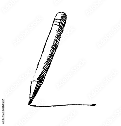 Pencil sketch cartoon illustration 