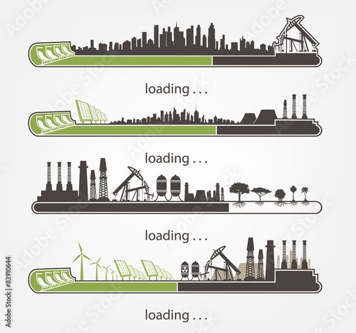 set status Bar and factories, renewable energy