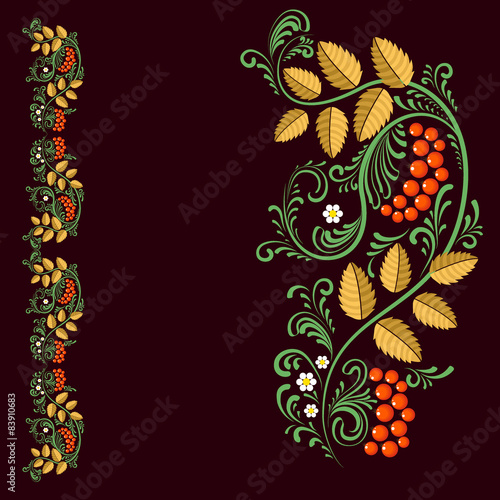 Russian folk pattern. Vignette. Doodle. Natural ornament