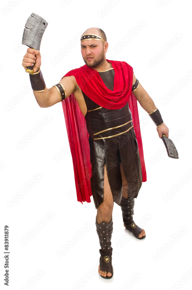 Gladiator isolated on white