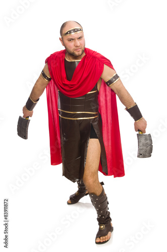 Gladiator isolated on white