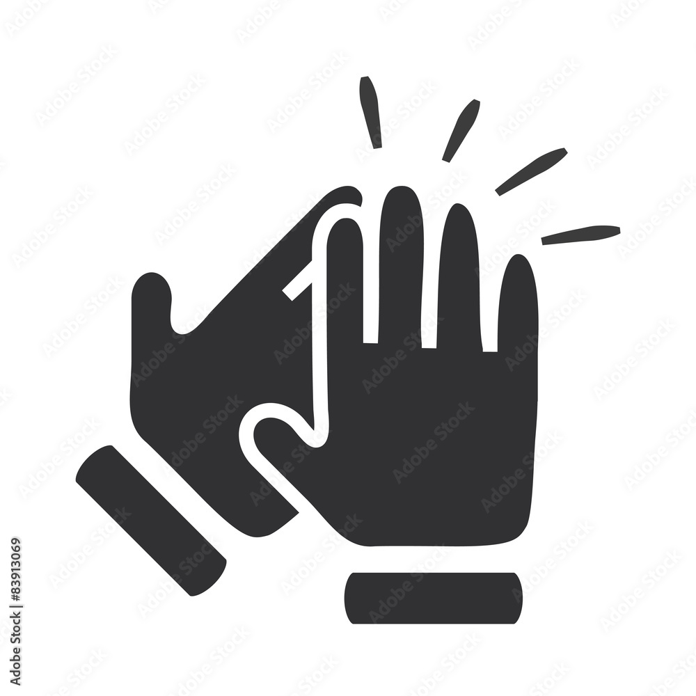 Fototapeta premium Hands clapping symbol. Vector icons