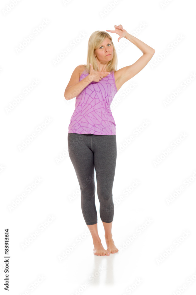 Model isolated framing with fingers Model isolated framing with fingers