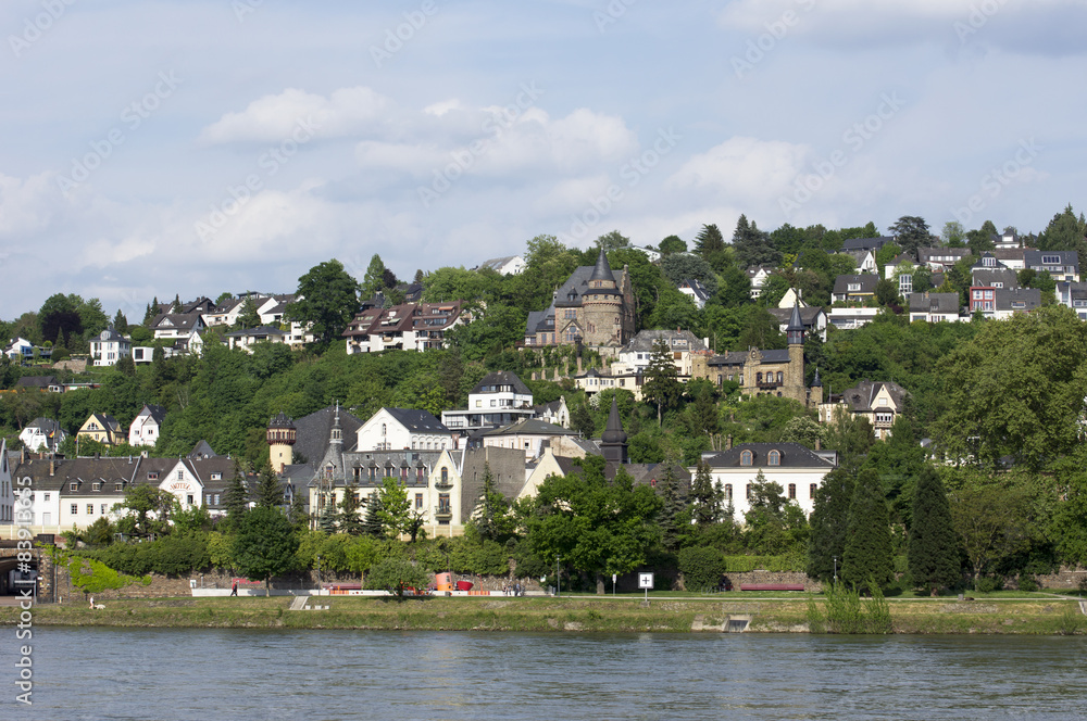 Blick auf den Stadtteil Koblenz-Ehrenbreitstein, Deutschland