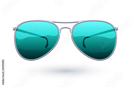 Aviator sunglasses icon fashion vector illustration.