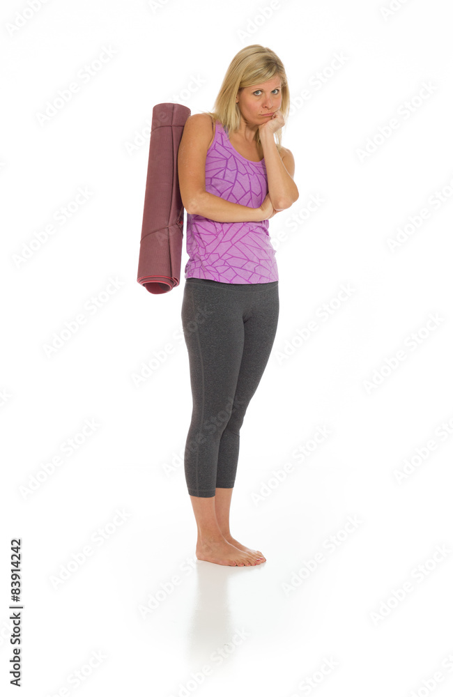 Fototapeta premium Model isolated depressed boredom