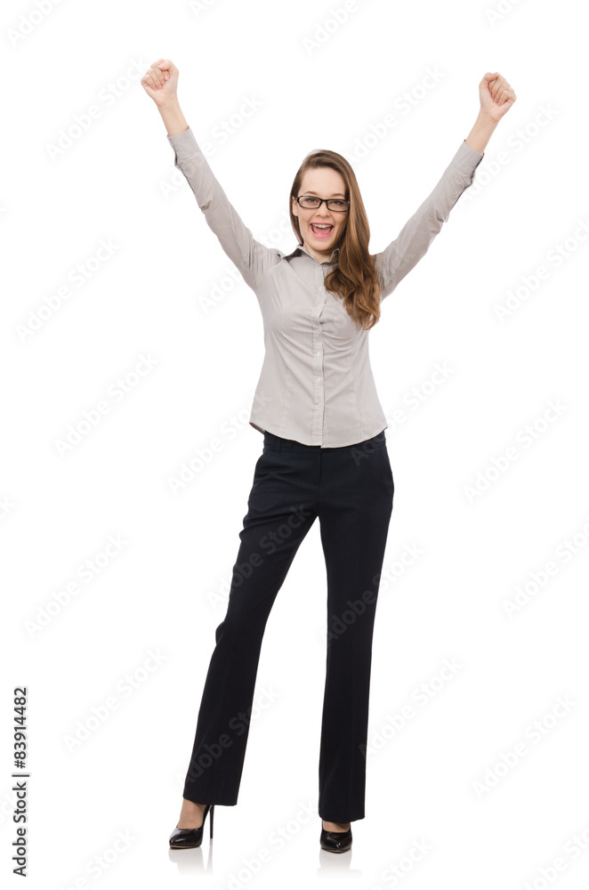 Working lady isolated on white Working lady isolated on white