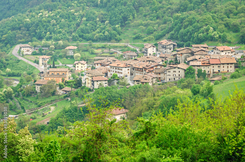 Pranzo, medieval village in Trentino, Italy