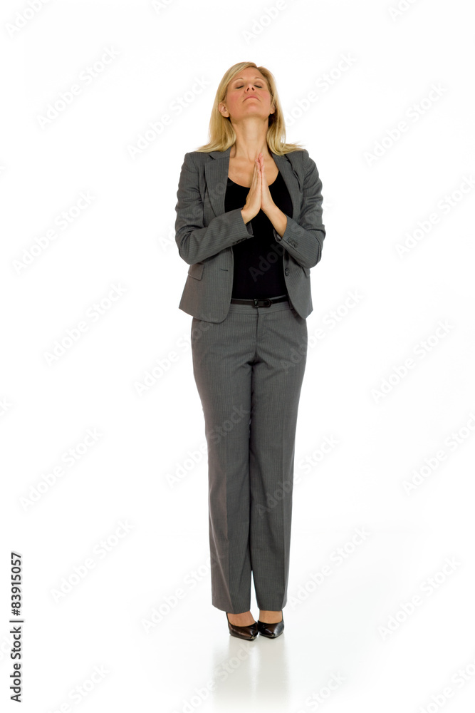 Model isolated praying