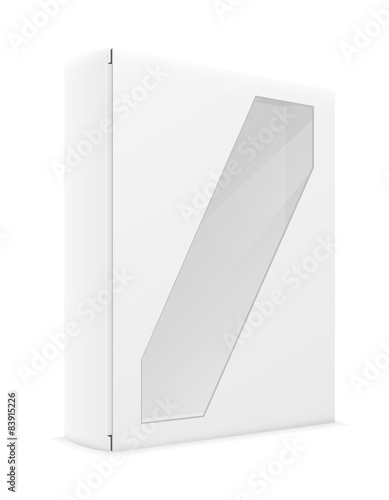 white paper carton box packing vector illustration