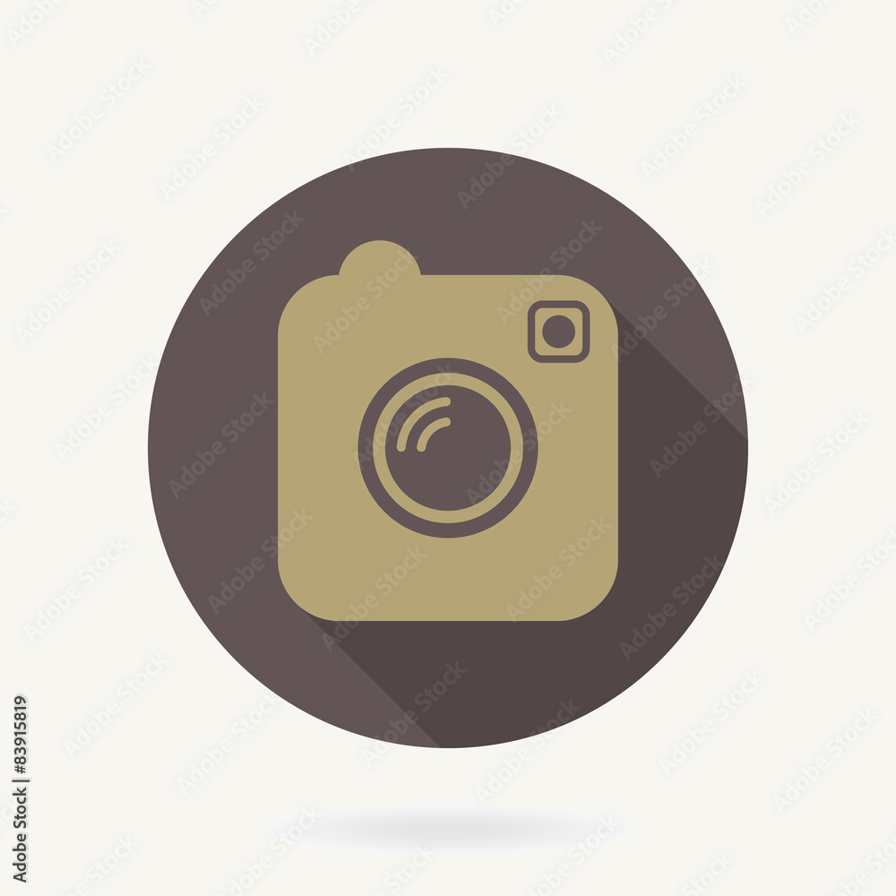 Camera Vector Flat Icon With Long Shadow Camera Vector Flat Icon With Long Shadow