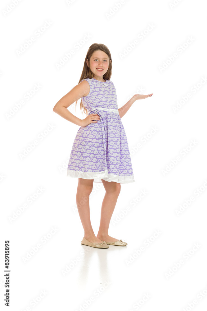 Model isolated hand gesture presenting Model isolated hand gesture presenting