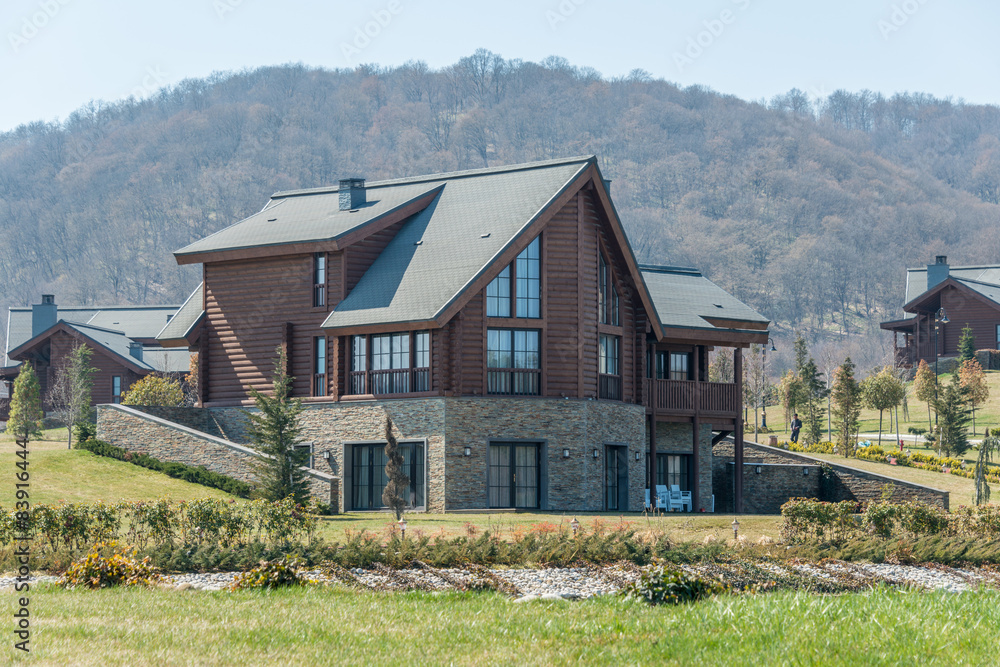 Modern house in bright summer day Modern house in bright summer day