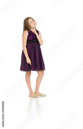 Wallpaper Mural Model isolated thinking looking up Torontodigital.ca