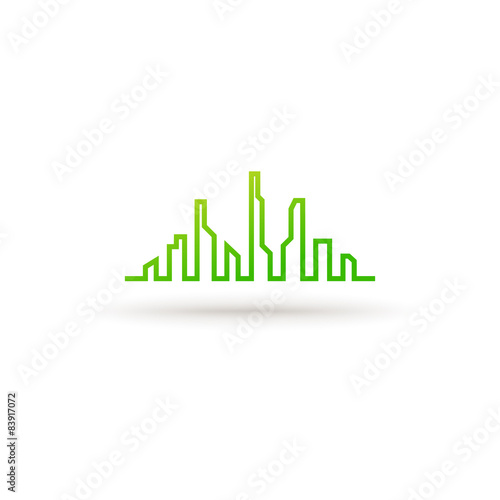 Eco city abstract concept 