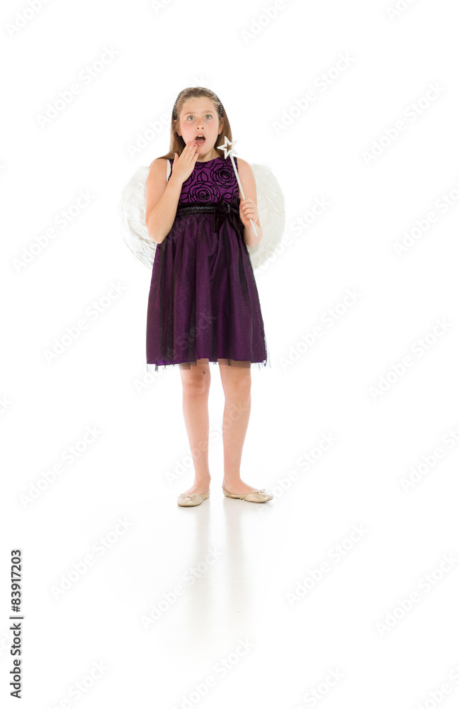 Model isolated covering mouth Model isolated covering mouth