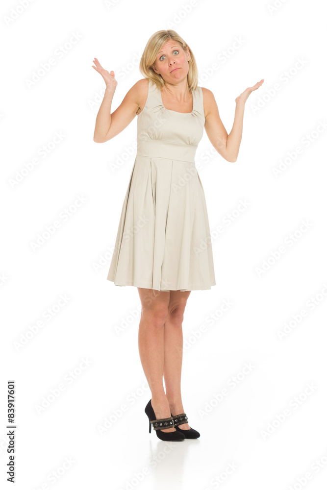 Model isolated puzzled Model isolated puzzled