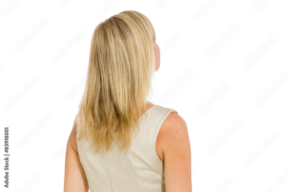 Model isolated from behind Model isolated from behind