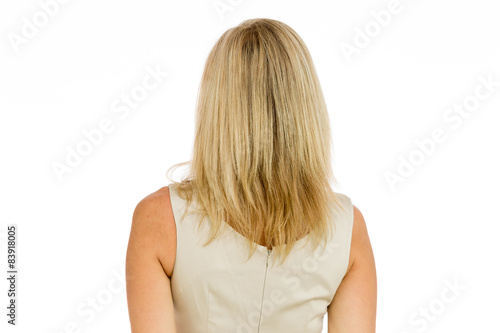 Model isolated showing her back