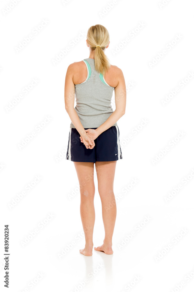 Model isolated from behind Model isolated from behind