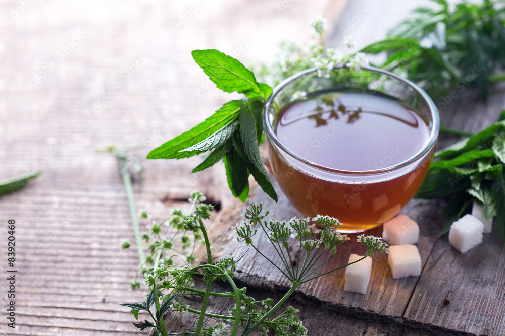 Cup of fresh herbal tea Cup of fresh herbal tea