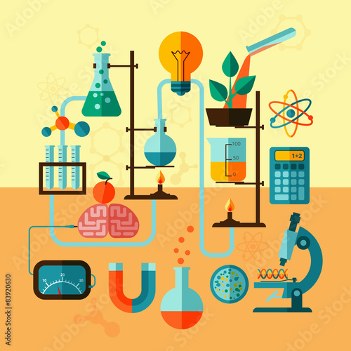 Scientific research laboratory template poster