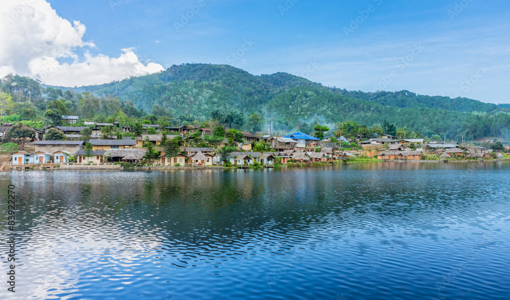 Landscape panorama view of landmark of Rak Thai village Landscape panorama view of landmark of Rak Thai village