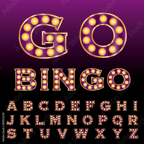 purple bingo font
