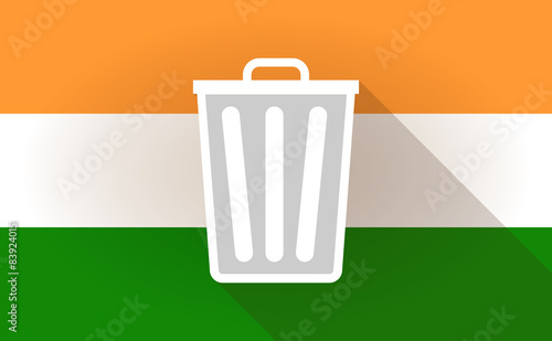 India flag icon with a trash can