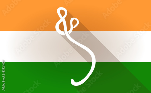 India flag icon with an ebola sign