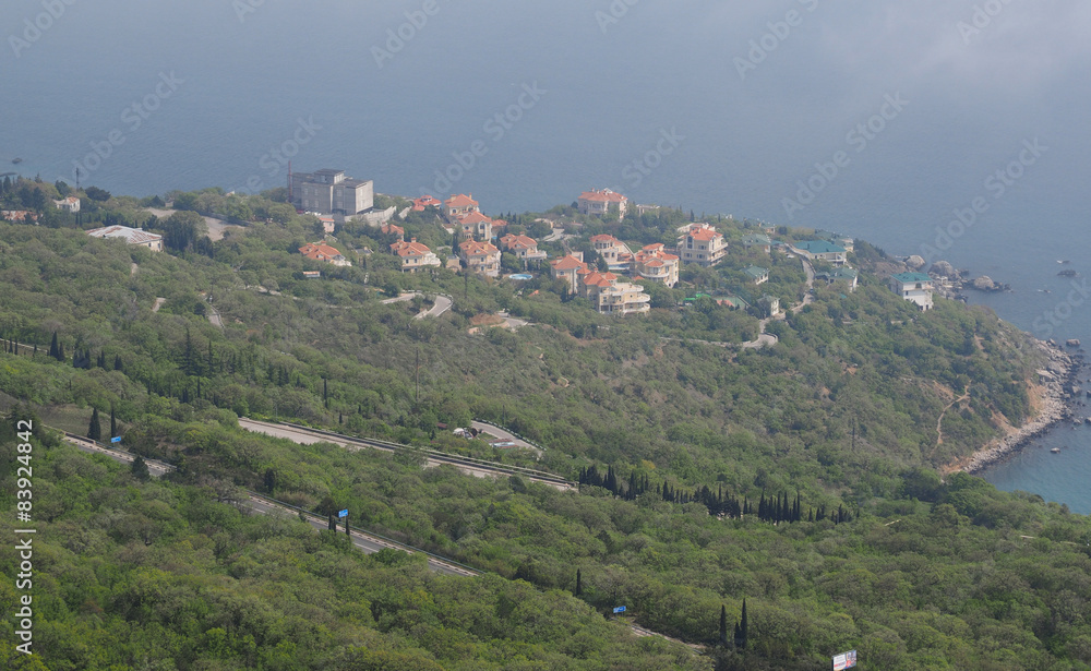 Fototapeta premium The town on the coast. Crimea