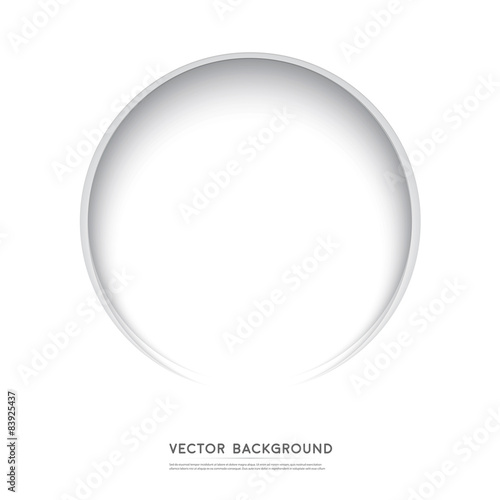 Vector Paper circle banner. 