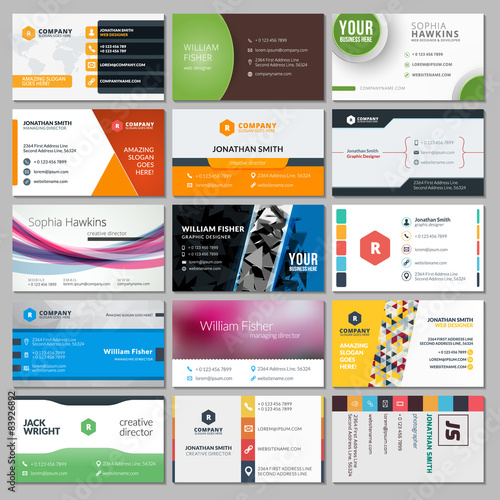 Set of Modern Creative Business Card Templates