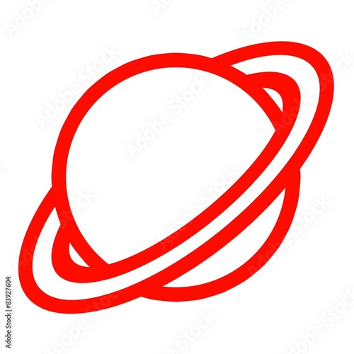 Fototapeta Naklejka Na Ścianę i Meble -  Planet Sign red