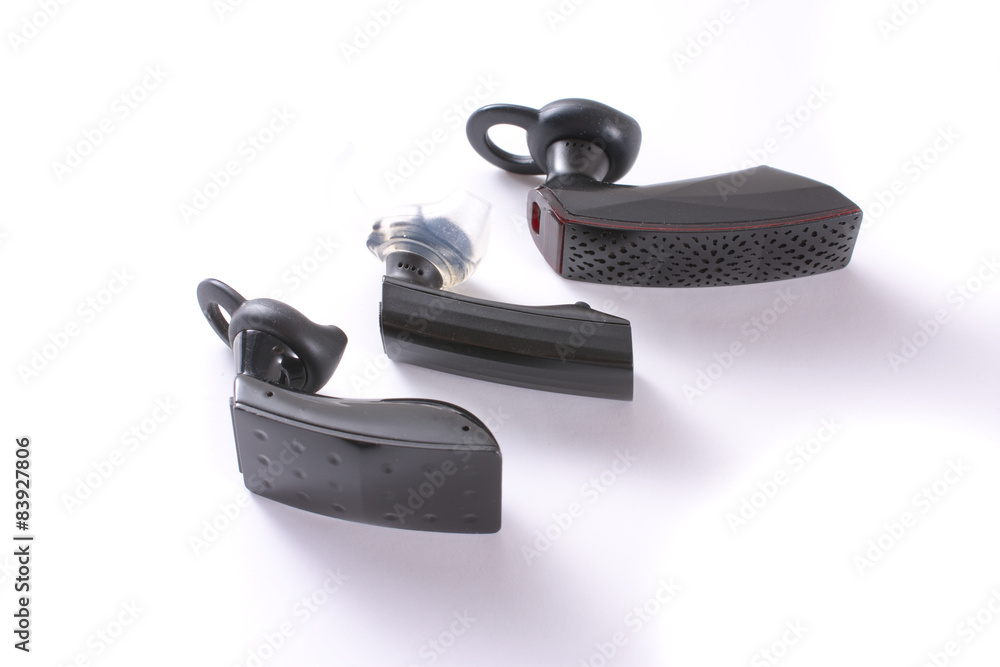 Three wireless bluetooth headsets - headphones