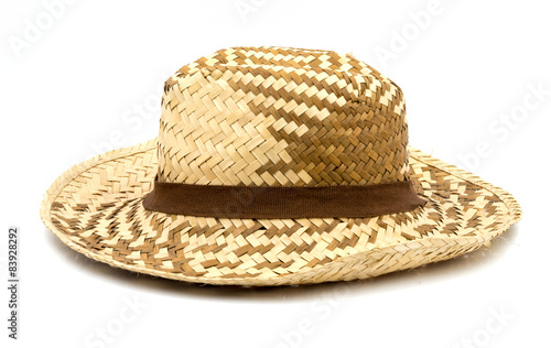Straw hat isolated on a white background