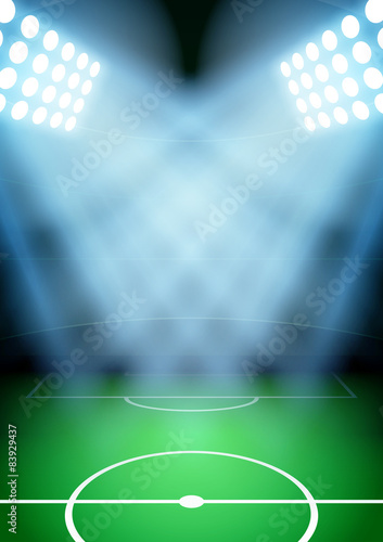 Background for posters night soccer football stadium