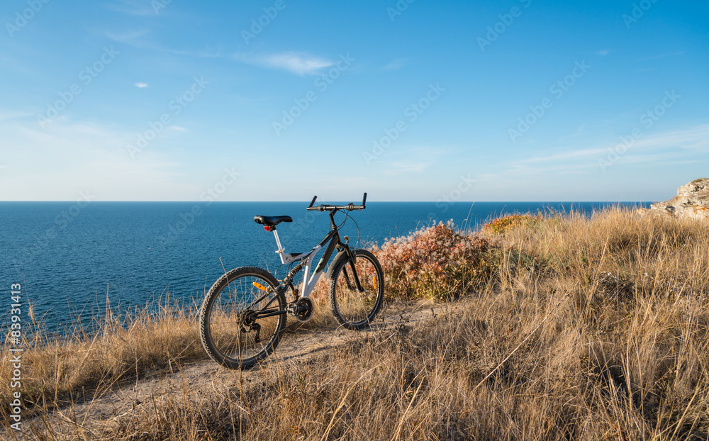 Bicycle on coast Bicycle on coast