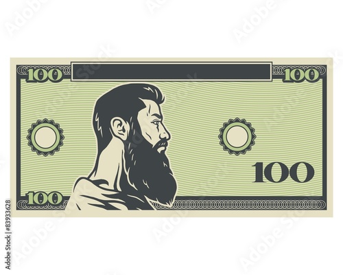 bearded man on the money