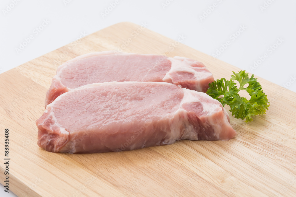 raw meat pork steak