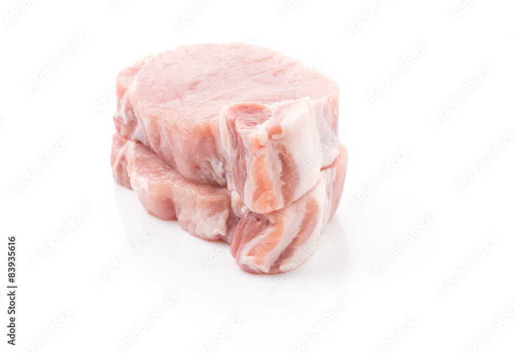 raw meat pork steak