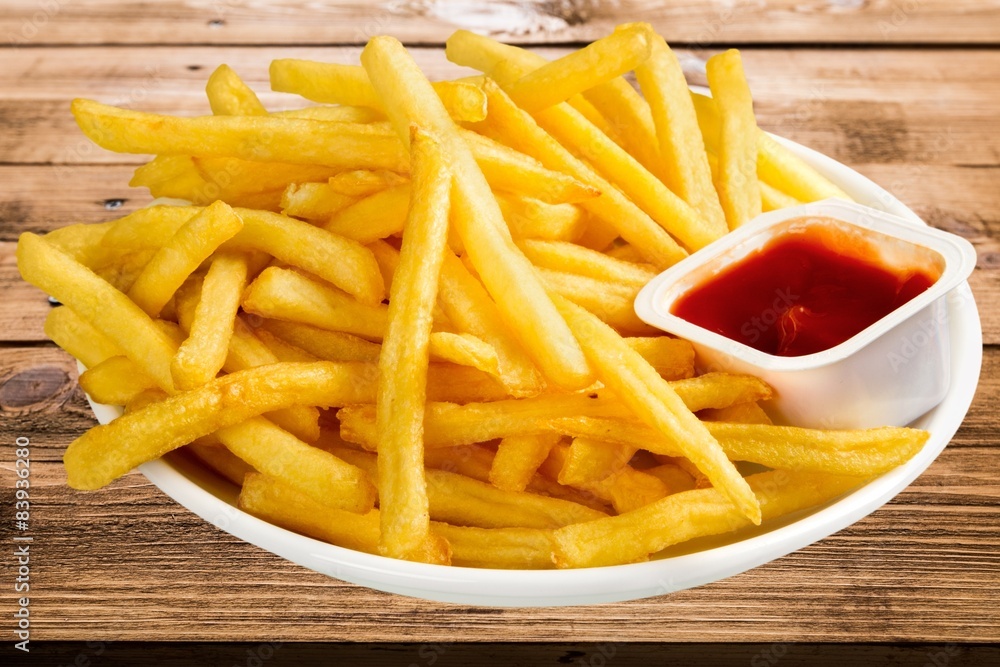 French Fries, Fast Food French Fries, Prepared Potato. French Fries, Fast Food French Fries, Prepared Potato.