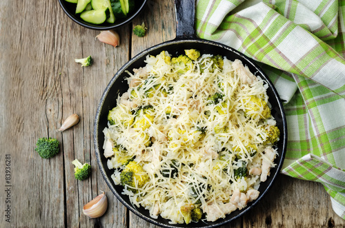 broccoli cheese chicken rice