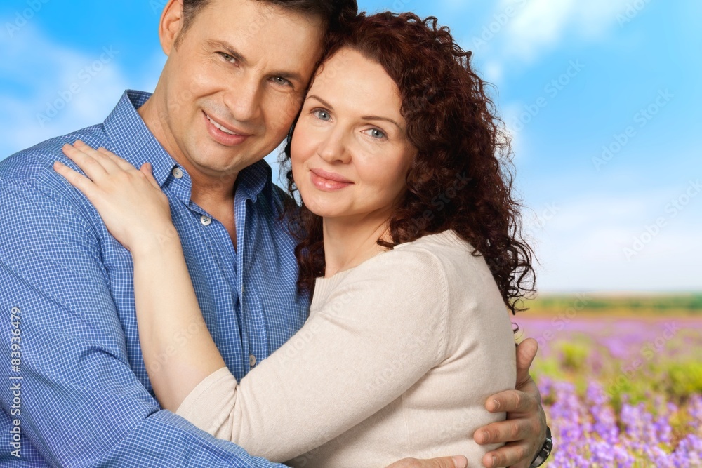 Obraz premium Couple, Heterosexual Couple, Cheerful.