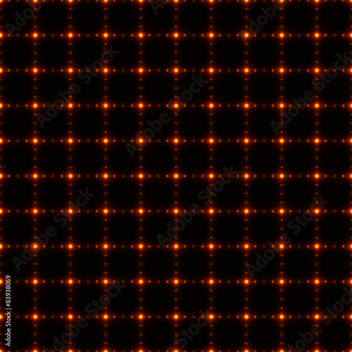 Seamless background made by net or grid with gold dots