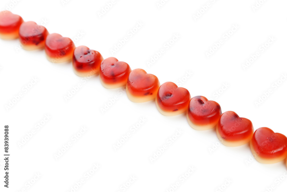 Colorful jelly candies on white background Colorful jelly candies on white background