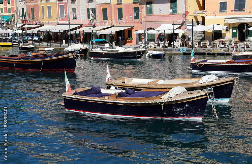 Boats in the harbour of Portofino