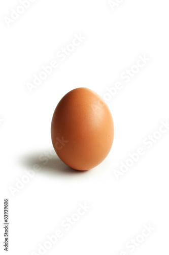 Chicken egg isolated on white